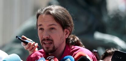 El l&iacute;der de Podemos, Pablo Iglesias. 