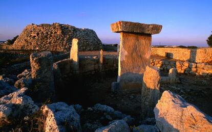 Yacimiento prehistórico de Trepuco, al atardecer.