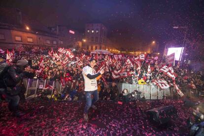 Cervera festej&oacute; a lo grande el t&iacute;tulo de M&aacute;rquez.