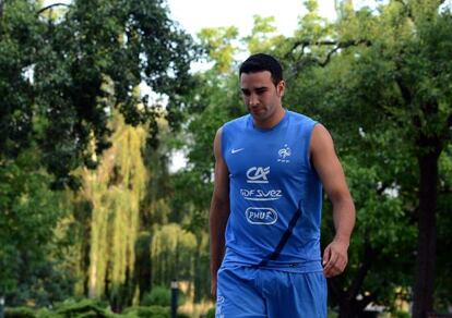 Rami, durante el entrenamiento de Francia en Kircha