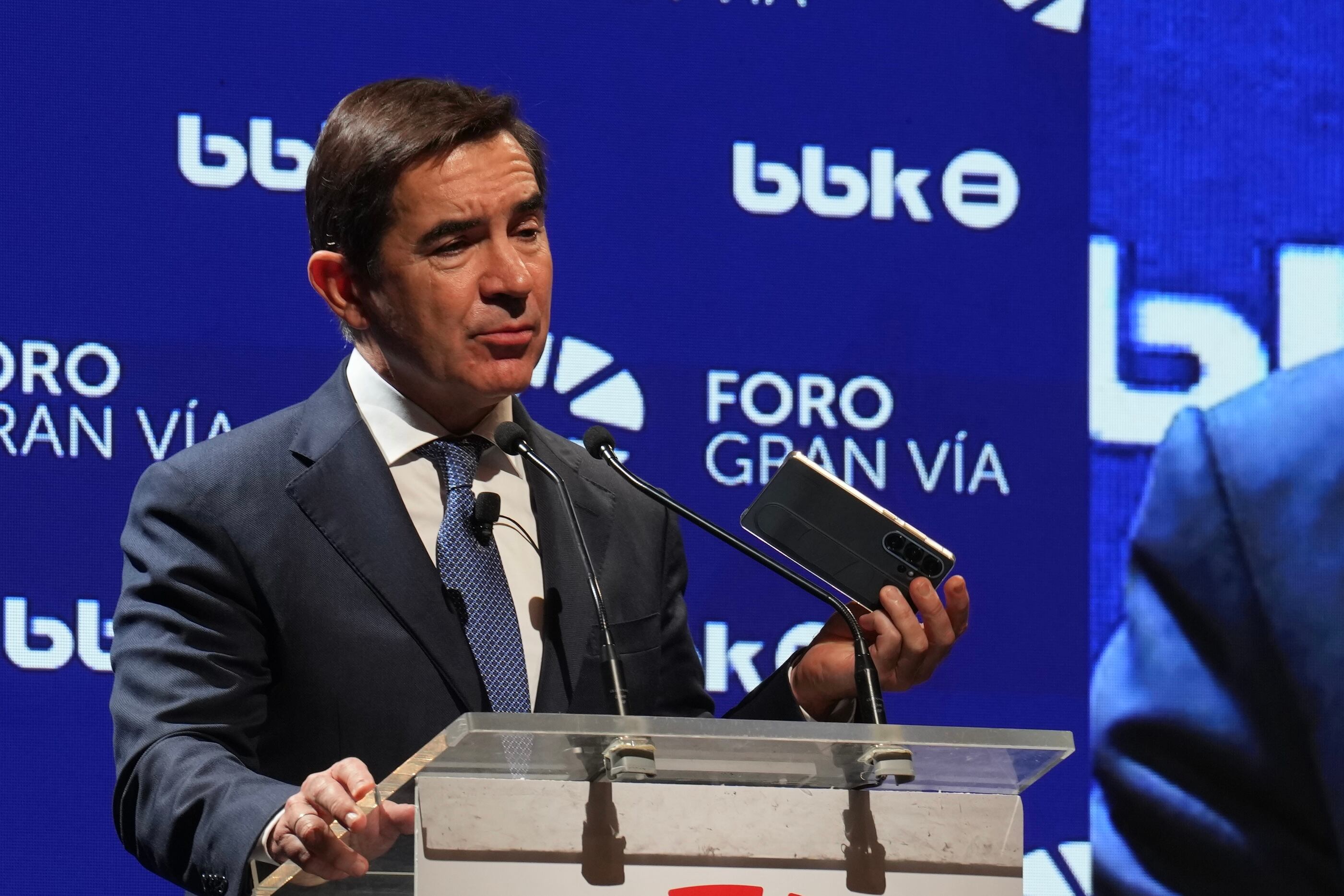 Intervención de Carlos Torres Vila en el Foro Gran Vía celebrado en Bilbao.