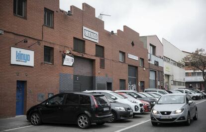 Exterior de la discoteca Casino, en el polígono industrial de El Prat de Llobregat. 