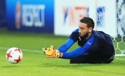 Donnarumma, durante el Europeo sub-21.