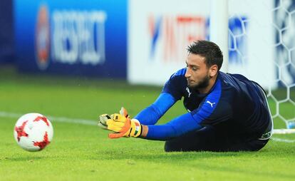 Donnarumma, durante el Europeo sub-21. 