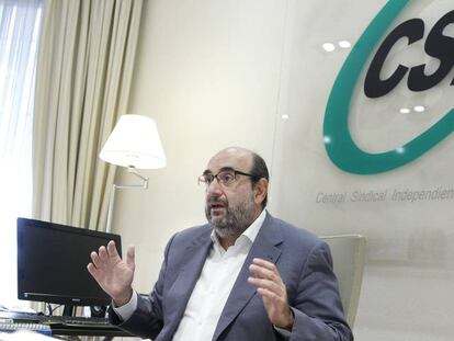 Miguel Borra, presidente del sindicato de funcionarios CSIF.