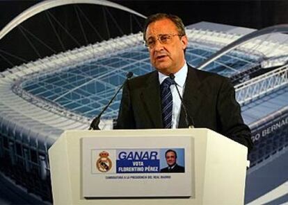 Florentino Pérez, durante la presentación de su proyecto.