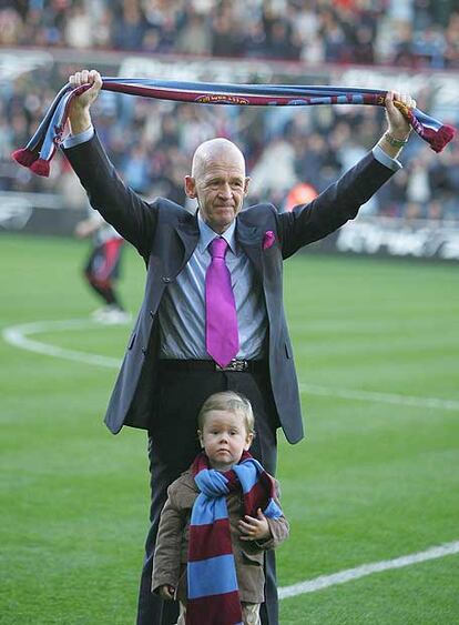 Eggert Magnusson, ayer antes del partido del West Ham.