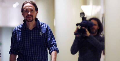 El l&iacute;der de Podemos, Pablo Iglesias.
 