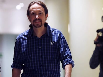 El l&iacute;der de Podemos, Pablo Iglesias.
 