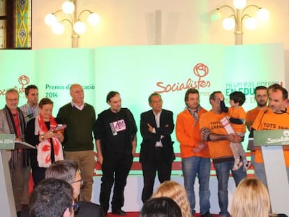 Un momento de la entrega de los premios de educaci&oacute;n de los socialistas valencianos. 