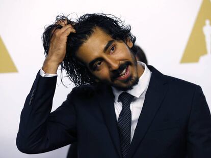 Dev Patel en la comida de los nominados a los Oscar que tuvo lugar el 6 de febrero en Beverly Hills (California).