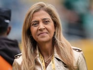 La presidenta del Palmeiras, la brasileña Leila Pereira, antes del partido contra el Oporto en el Mundial de Clubes, el pasado día 15 en East Rutherford.