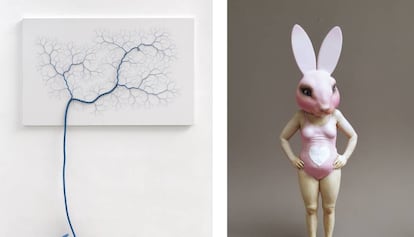 'Ciclotrama 57', de Janaina Mello Landini, en Zipper Galería y 'Wild Life', de Samuel Salcedo, en la Galería 3 Punts.