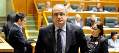El portavoz del PNV, Joseba Egibar, en una sesión del Parlamento vasco.