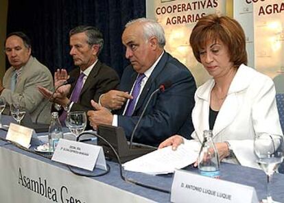 La ministra de Agricultura en la asamblea de Cooperativas Agrarias celebrada la pasada semana.