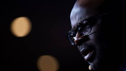 Lilian Thuram en la presentación de un informe de Unicef, el 28 de marzo en Barcelona.