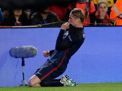 Fernando Torres, en el partido que disput&oacute; ante el Barcelona el pasado 6 de abril. 