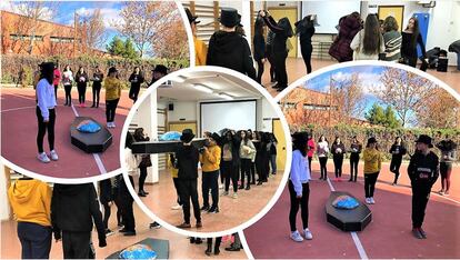 Estudiantes de ESO. Performance ‘Entierro del Planeta Tierra’