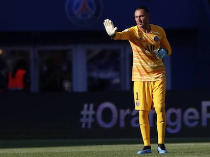 Keylor Navas, en su primera partido con el PSG.