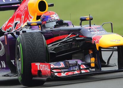 Vettel, durante la sesión de clasificación.