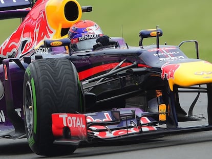 Vettel, durante la sesi&oacute;n de clasificaci&oacute;n.