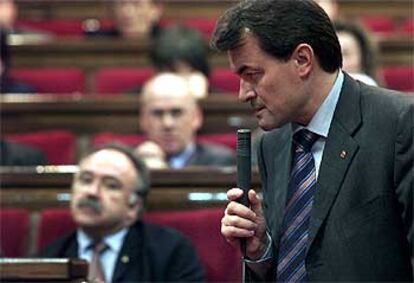 Artur Mas, el miércoles, en la sesión parlamentaria de control al Gobierno catalán.