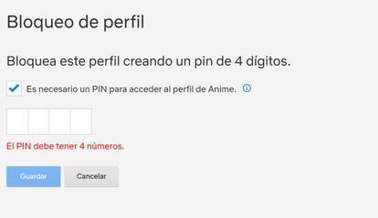 Poner PIN en Netflix