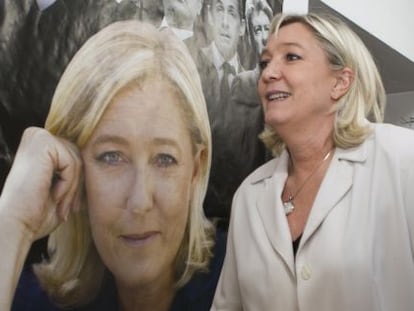 Marine Le Pen, l&iacute;der del Frente Nacional, este s&aacute;bado en Henin-Beaumont.