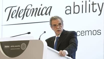 C&eacute;sar Alierta, presidente de Telef&oacute;nica.