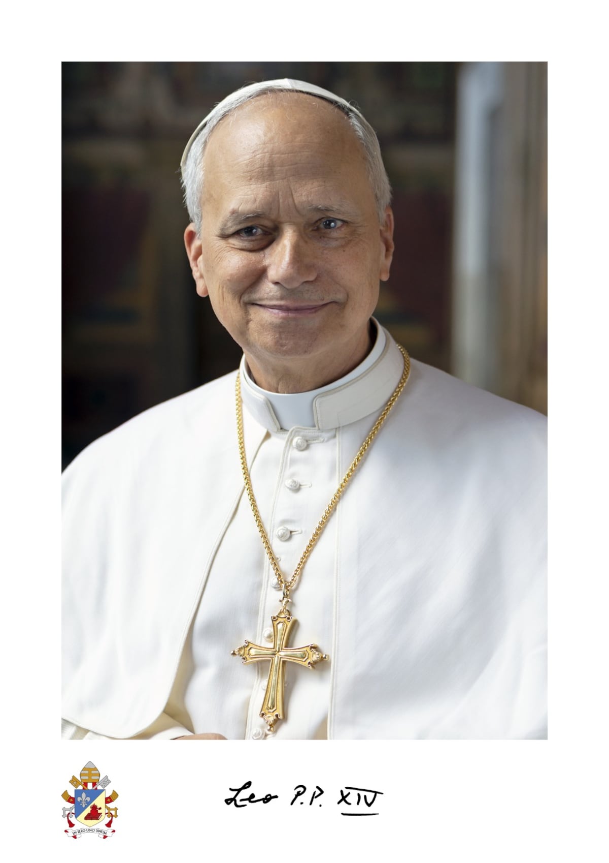 El Vaticano publica el retrato oficial del papa León XIV, con rostro sonriente y la firma en latín | Internacional | EL PAÍS