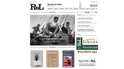 Portada de la versión digital de 'Revista de Libros'.