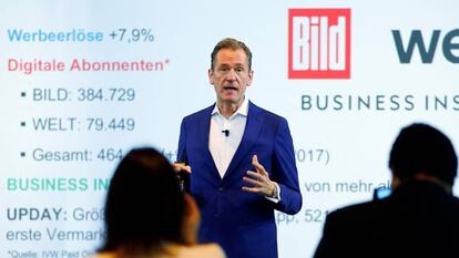 Mathias Döpfner, consejero delegado de Axel Springer, en una conferencia en Berlín en marzo del año pasado.