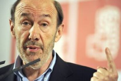 El candidato a la secretaría general del PSOE, Alfredo Pérez Rubalcaba.