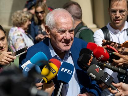 El líder del grupo municipal de ERC en el Ayuntamiento de Barcelona, Ernest Maragall, el día de las elecciones municipales, en mayo.