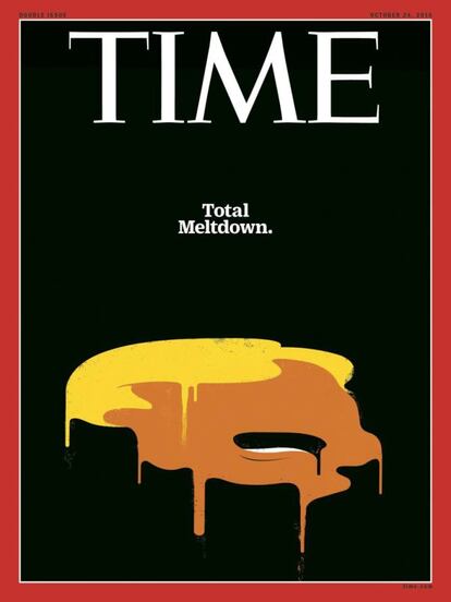 El 24 de octubre de 2016 la revista 'TIME' publicó una portada en la que se podía leer: "Debacle total" con una ilustración en la que se mostraba el rostro de Trump derritiéndose. Semanas después, lo nombraría persona del año 2016 después de que ganara las elecciones.