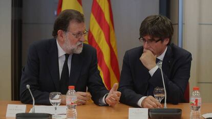 Mariano Rajoy and Carles Puigdemont.