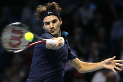 Roger Federer, durante su paseo triunfal ante Rafael Nadal.