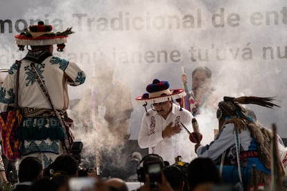 “Sin la reforma judicial los pueblos indígenas no tendríamos la presencia que hoy estamos teniendo en la vida pública”, declaró Hugo Aguilar Ortíz en la ceremonia.
