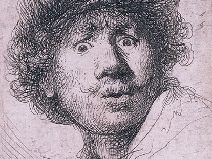 &#39;Rembrandt con la mirada extraviada&#39; (1630), de Rembrandt, en La Pedrera.