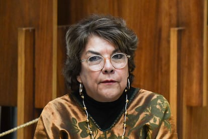 CIUDAD DE MÉXICO, 22FEBRERO2024.- Rocío Bárcena Molina, directora general del Servicio Postal Mexicano, durante la inauguración del Tendido de Libros en el Palacio Postal.
FOTO: MARIO JASSO/CUARTOSCURO.COM