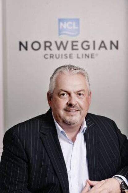 Fotografía facilitada por la agencia de Relaciones Públicas Marco de Comunicación del vicepresidente de la naviera Norwegian Cruise Line (NCL), Francis Riley, que en una entrevista con Efe, ha asegurado que España ha sido "el único mercado" de la naviera Norwegian Cruise Line (NCL) que "ha pasado apuros" en 2012.