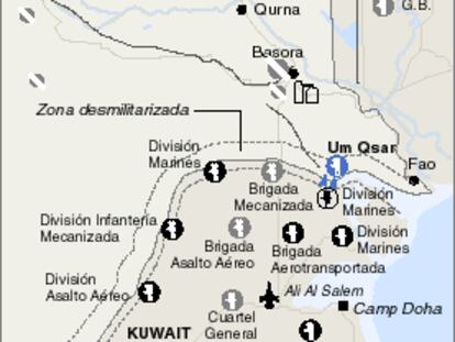 Irak bombardea sin éxito Kuwait en respuesta al ataque
