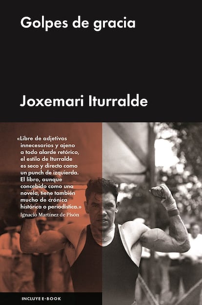 He aquí el testimonio de una época a través de uno de los fenómenos con más potencial narrativo de la cultura popular: el boxeo. Paulino Uzcudun e Isidoro Gaztañaga fueron dos púgiles guipuzcoanos con todas las papeletas para convertirse en personajes de novela: Uzcudun era falangista y Gaztañaga republicano, y ambos fueron amigos y después acérrimos rivales, aunque nunca llegaron a enfrentarse en el ring. Las huellas de Uzcudun por Estados Unidos ya las había seguido Bernardo Atxaga en Los días de Nevada (2014), pero en Golpes de gracia, Iturralde lleva al lector a la España de los años 30, en la juventud de ambos, así como a Latinoamérica, donde terminó la vida de Gaztañaga.