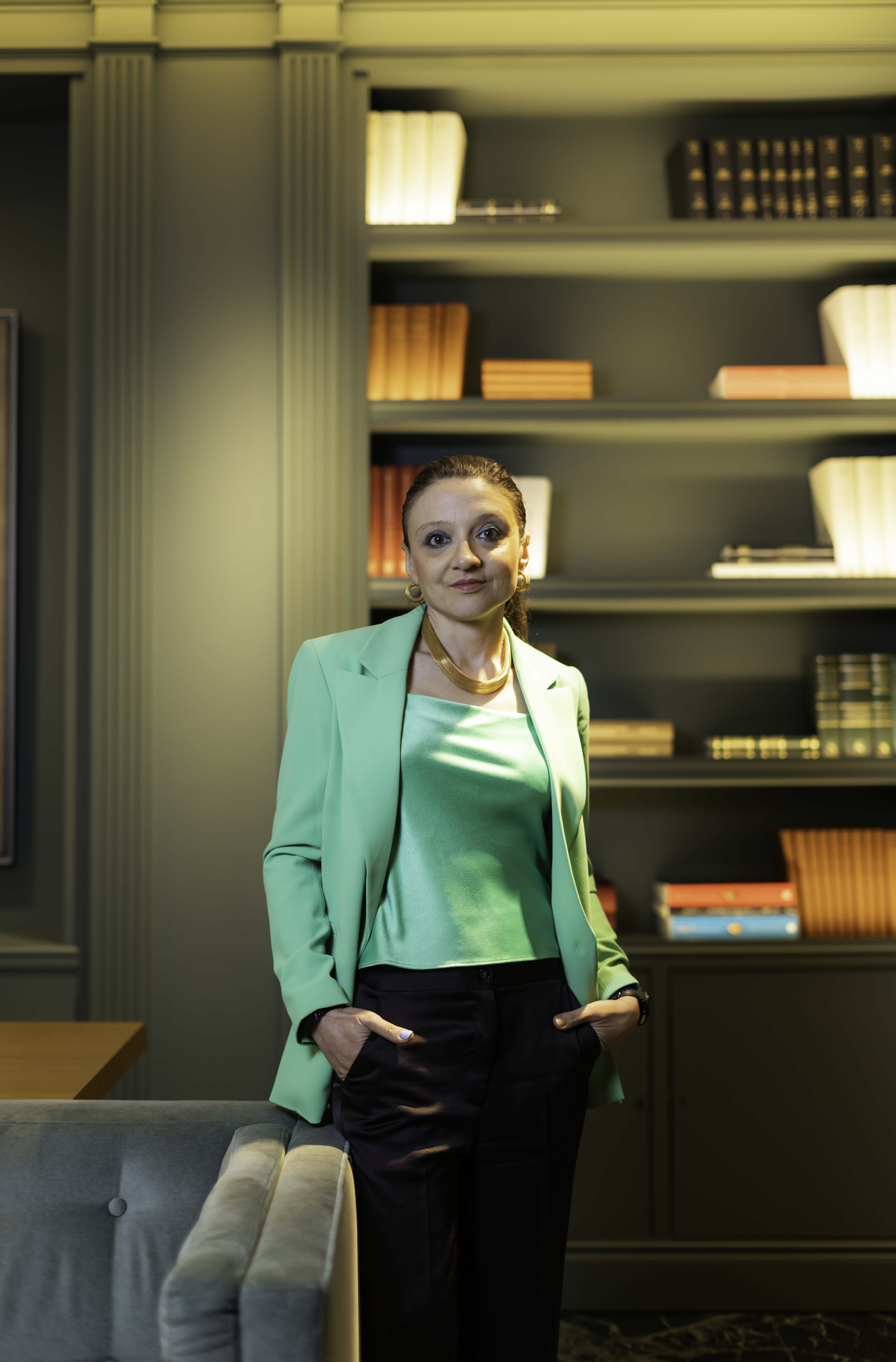Grabiella Conti, antes de la entrevista.