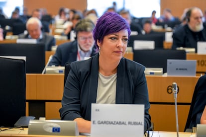 La eurodiputada socialista Eider Gardiazábal, en el Parlamento Europeo.