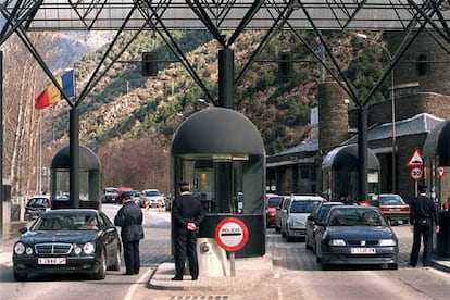 Imagen de la frontera entre Espa?a y Andorra.