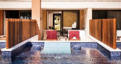 Habitación swim up del Barceló Maya Caribe