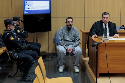 El acusado José Antonio A. C. en el primer día del juicio que se celebra desde el martes en la Audiencia Nacional.