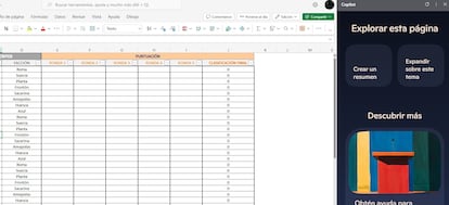 Uso de Copilot en Excel