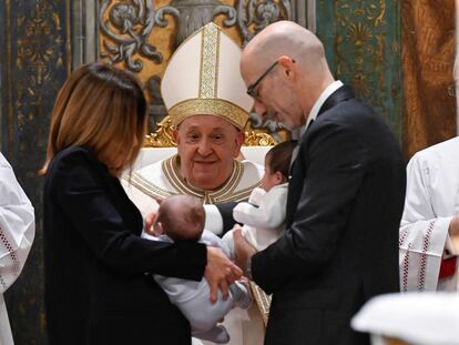 El papa Francisco, este domingo en el Vaticano.